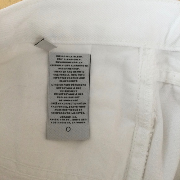NWT J BRAND Denim Jean Mini Skirt Estella Bonny White SZ 27 - Picture 4 of 5